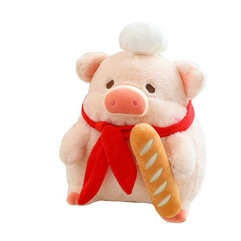 45CM Bread Chef Pig Soft Animals Dolls Toy Birthday Gift For Kids Baby Mascot Halloween Xmas Gifts