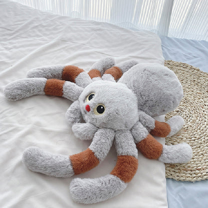 50CM Gradient Colour Spider Pillow Toys Cartoon Soft Stuffed Animals Dolls Gift Halloween Horror Decor