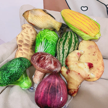 Simulated Vegetables Mushrooms Potato Peanuts Corn Plush Toys Soft Stuffed Dolls Mascot Birthday Xmas Gift Kitchen Decor