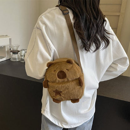 21CM&nbsp;Capybara Shoulder Bags Crossbody Bag Backpack School Bags Stuffed Animal Plush Gift