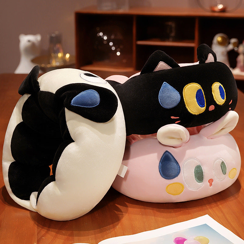 Cute Cartoon Big Eyes Soft Stuffed Animals U-Shaped Pillow Travel Cushion Birthday Xmas Gift