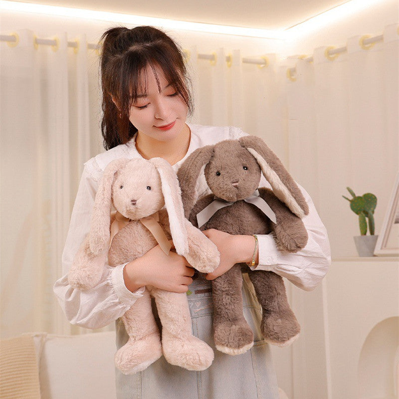 40CM Bow Rabbit Plush Toys Cartoon Soft Stuffed Animals Dolls Mascot Birthday Xmas Gift Pink Halloween Decor