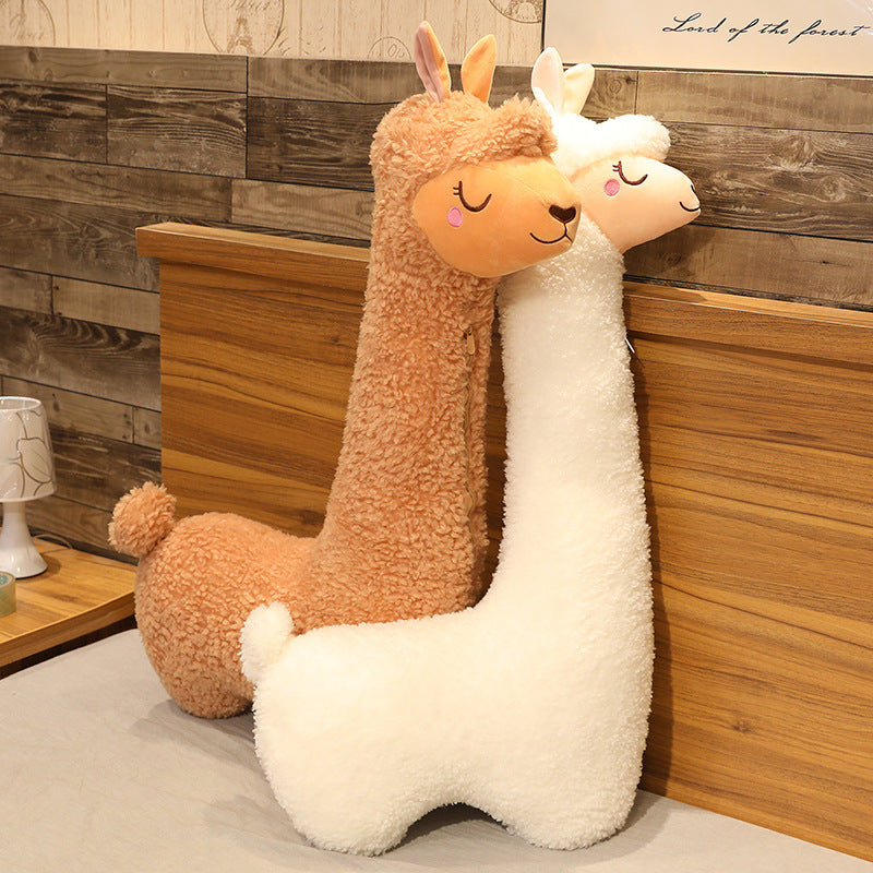 130CM Alpaca Pillow Plush Toys Cartoon Sheep Soft Stuffed Animal Dolls Mascot Birthday Xmas Gift Sleep Pillow
