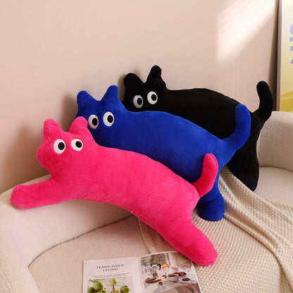 100CM Colorful Long Cat Pillow Kawaii Plush Toys Stuffed Animals Soft Doll Xmas Gifts