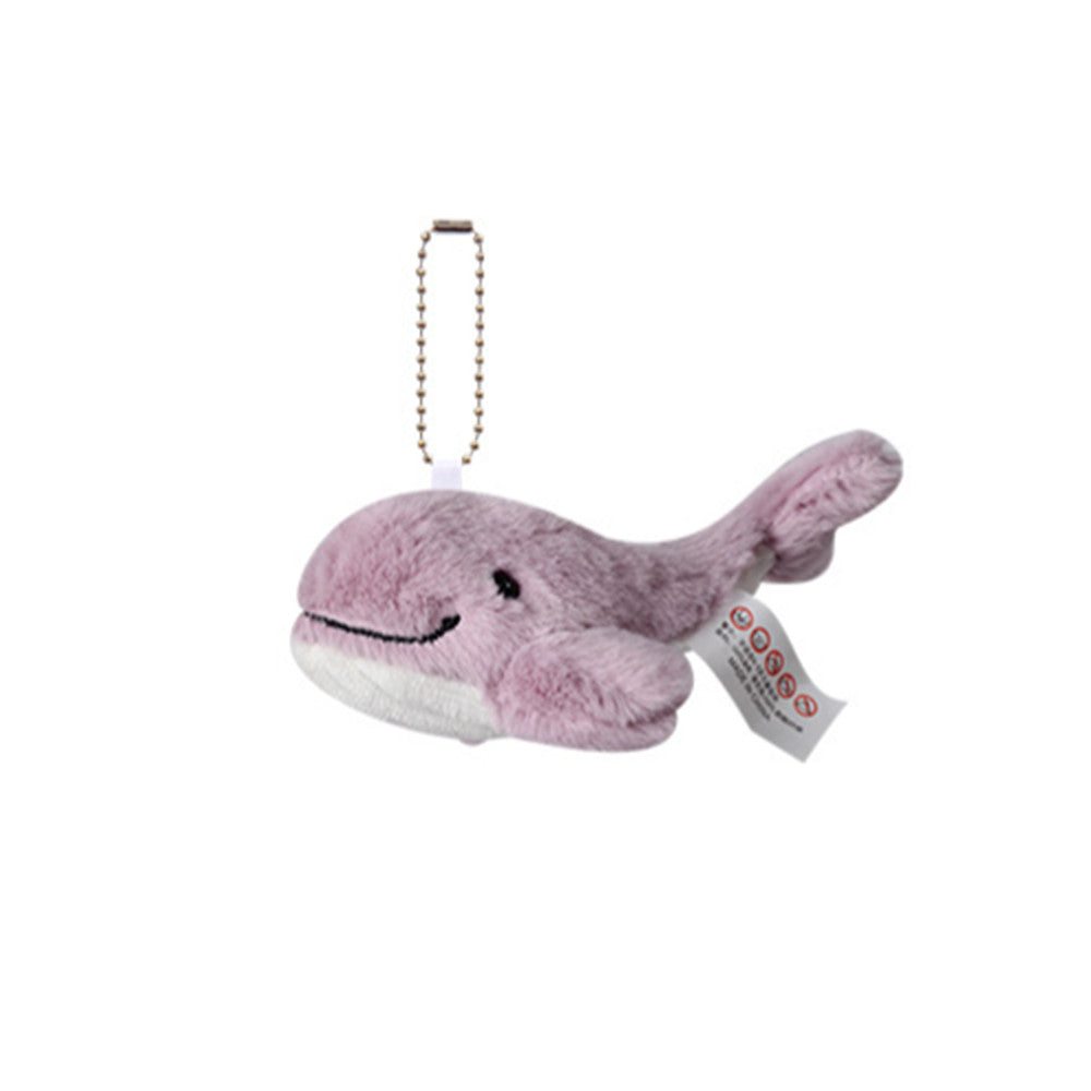 4Pces Kawaii Dolphin Plush Keychain Soft Plush Toys Stuffed Animal Dolls Birthday Xmas Gift Wallet Bag Accessories Props