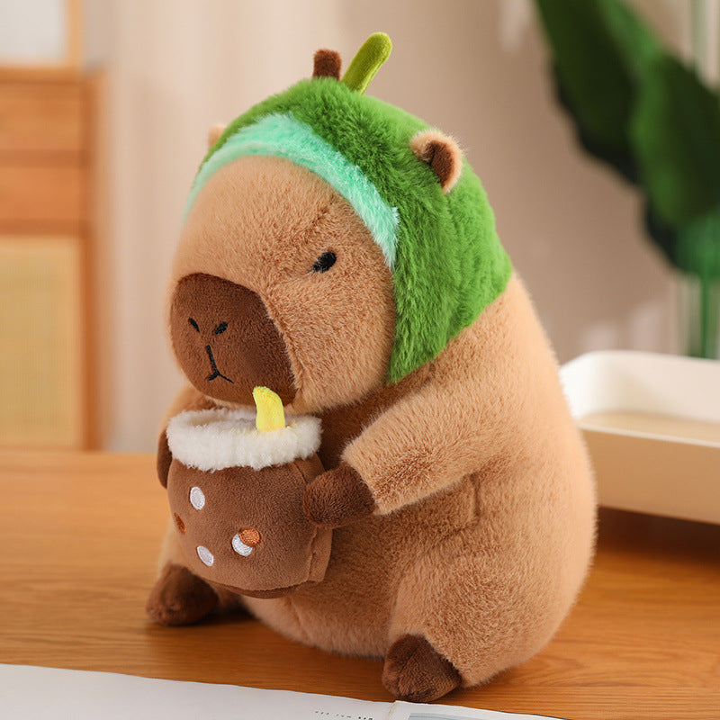 35CM Bread Flowers Avocado Capybara Stuffed Animal Plush Toy Dolls Gift For Kids Baby Mascot Xmas Gifts