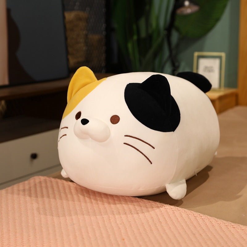35CM Fat Round Cat Pillow Plush Toys Cartoon Soft Stuffed Animals Dolls Mascot Birthday Xmas Gift