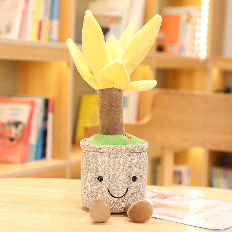 35CM Pine Tree Bamboo Chinaberry Flower Cactus Soft Plants Dolls Toy Gift Mascot Christmas Gifts Home Decor