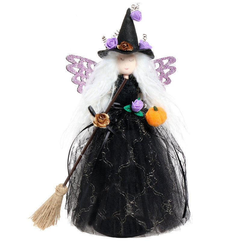 30CM Halloween Witch Dolls Toy Xmas Gifts Mascot Festival Home Decor