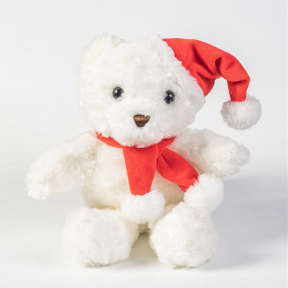 30CM Cartoon Xmas Bear Plush Toys Soft Stuffed Animal Dolls Mascot Birthday Christmas Gifts