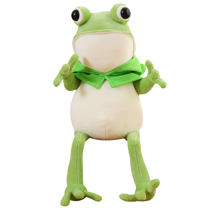 80CM Cloak Frog Pillow Soft Dolls Animals Plush Toy Birthday Xmas Gifts For Kids Mascot Home Decor