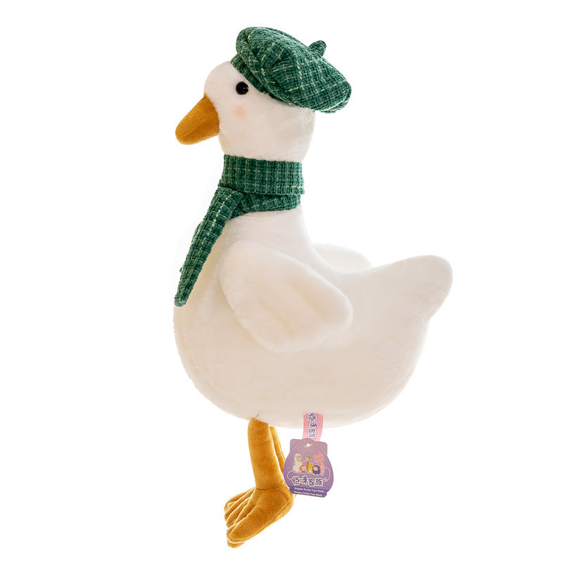 60CM Cute Duck With Hat Plush Toys Cartoon Geese Soft Stuffed Animal Dolls Mascot Birthday Xmas Gift