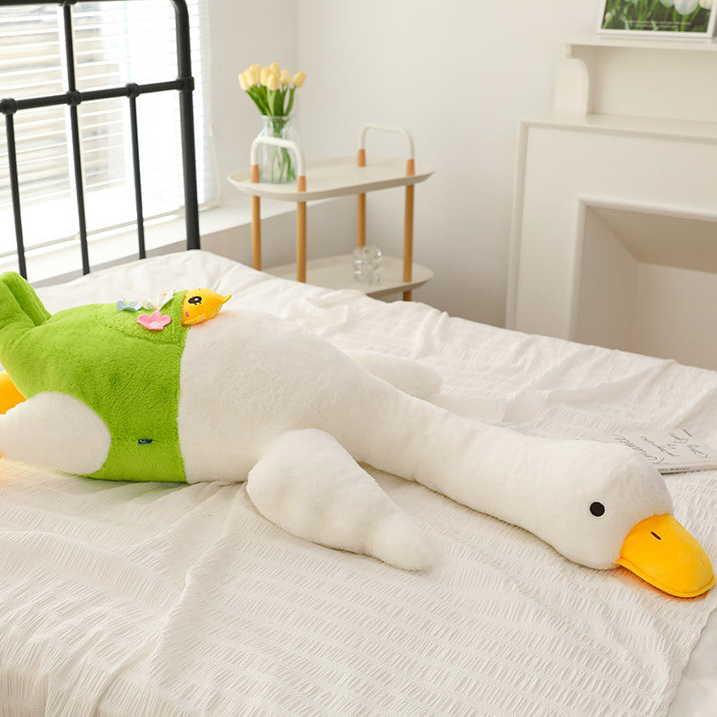 75CM White Geese With Backstrap Pillow Plush Toys Cartoon Swan Soft Stuffed Animal Dolls Mascot Birthday Xmas Gift