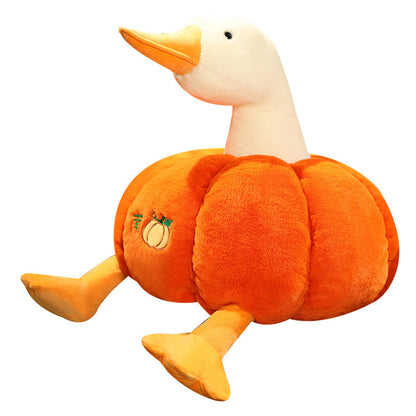 150CM Pumpkin Duck Pillow Plush Toys Cartoon Soft Stuffed Animal Dolls Mascot Birthday Xmas Gift Halloween Decor