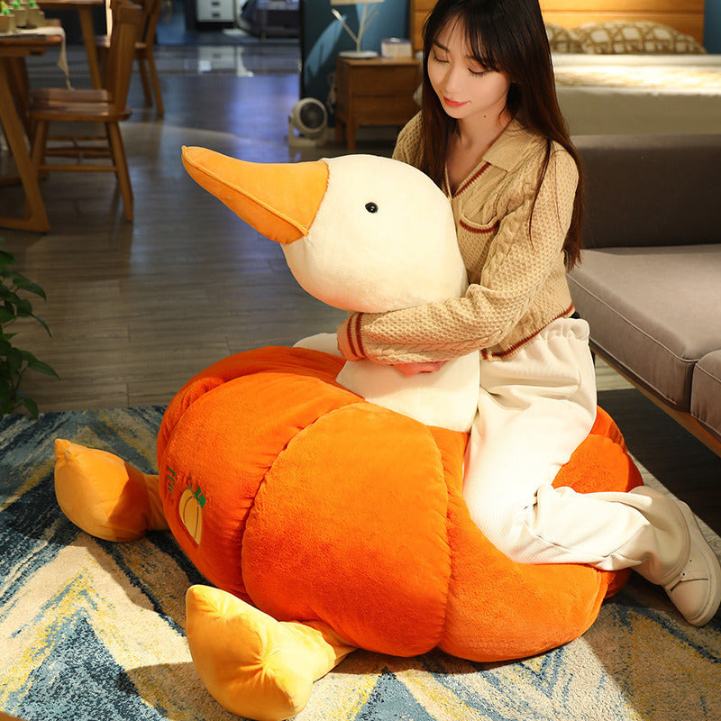 150CM Pumpkin Duck Pillow Plush Toys Cartoon Soft Stuffed Animal Dolls Mascot Birthday Xmas Gift Halloween Decor