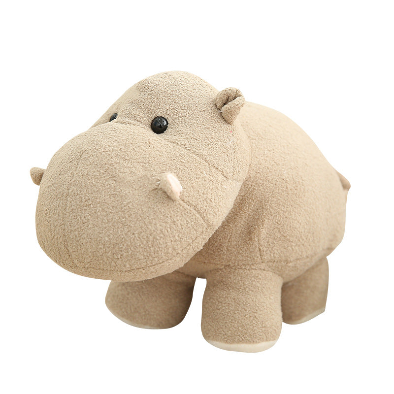 35CM Cute Elephant Hippo Dolls Stuffed Wild Animals Plush Toy For Kids Birthday Xmas Gifts Home Decor