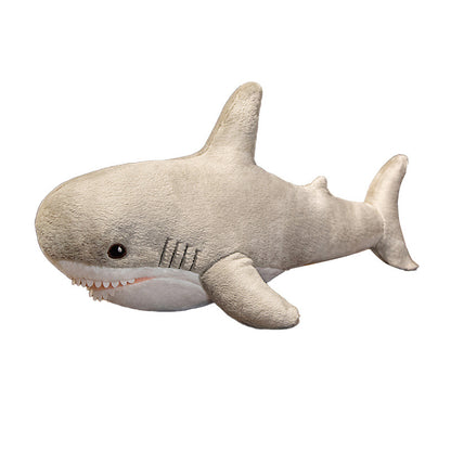 45CM Fat Shark Soft Sleeping Pillow Plush Stuffed Toy Ocean Animals Dolls Mascot Birthday Xmas Gift