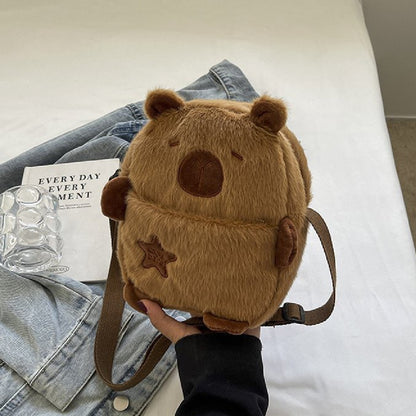 21CM&nbsp;Capybara Shoulder Bags Crossbody Bag Backpack School Bags Stuffed Animal Plush Gift