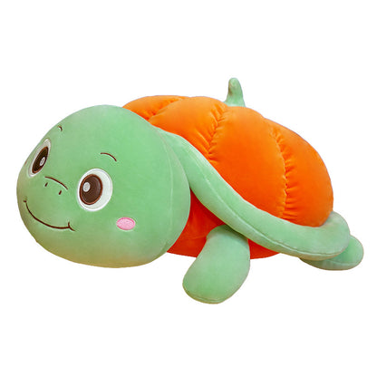 100CM Cartoon Plush Pumpkin Tortoise Big Eyes Turtle Pillow Soft Stuffed Animal Dolls Toy For Kids Baby Xmas Gifts