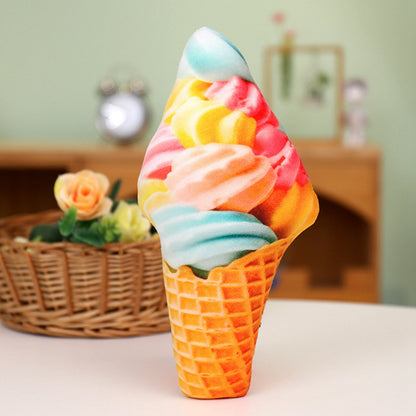 45CM Kawaii Fruit Ice Cream Dessert Dolls Soft Food Creative Simulation Plush Toy Stuffed Birthday Gift