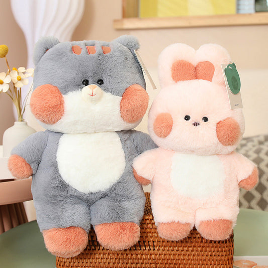 50CM Kawaii Pet Cat Dog Rabbit Bear Frog Soft Stuffed Dolls Animals Plush Toys Birthday For Kids Xmas Gift Home Decor
