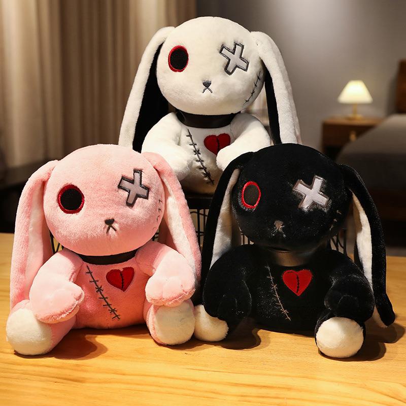 Reborn Rabbit Plush Toys Cartoon Soft Stuffed Animals Dolls Mascot Birthday Xmas Gift Pink Halloween Decor