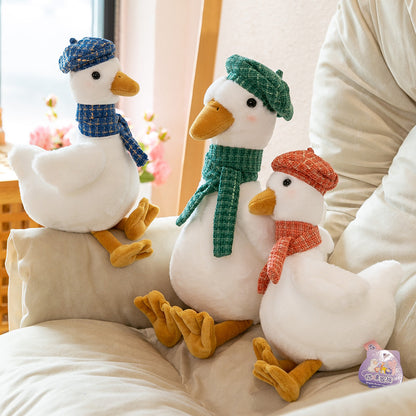 60CM Cute Duck With Hat Plush Toys Cartoon Geese Soft Stuffed Animal Dolls Mascot Birthday Xmas Gift