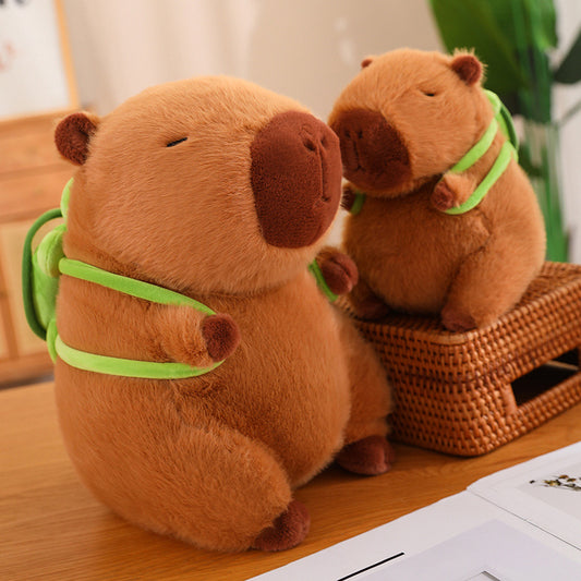 33CM Backpack Capybara Stuffed Animal Plush Toy Dolls Gift For Kids Baby Mascot Xmas Gifts