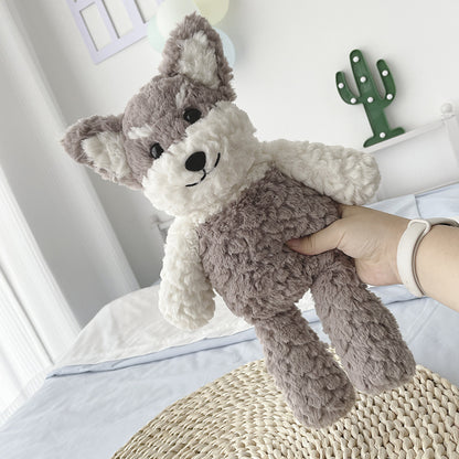 38CM Schnauzer Dog Soft Plush Toys Cartoon Stuffed Dog Animals Dolls Mascot Kids Birthday Xmas Gift Home Decor