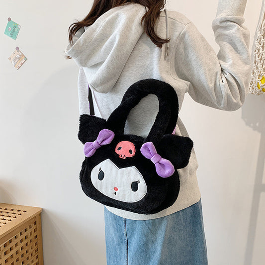 Cartoon Cute Cat Bag Purse Wallet Bag Soft Plush Shouder Bag Handbag Tote Bag Makeup Bag Valentine's Day Gift