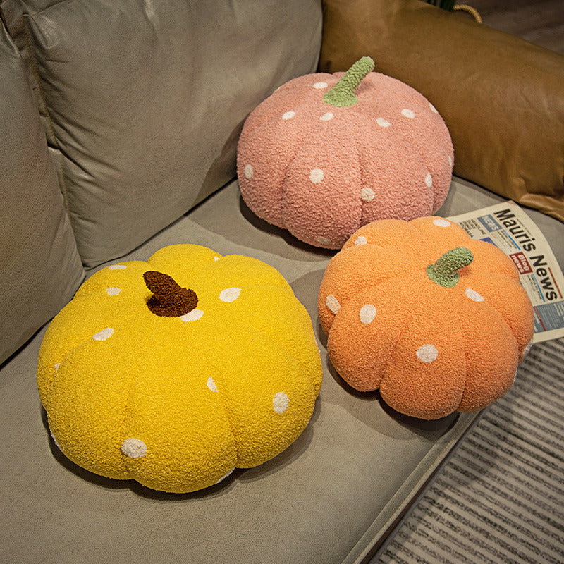 35CM Pink Pumpkin Pillow Plush Toys Cartoon Soft Stuffed Dolls Mascot Birthday Xmas Gift Pink Halloween Decor