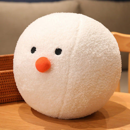 40CM Christmas Snowball Round Pillow Keychain Stuffed Plush Toy Dolls Gift For Kids Baby Mascot Xmas Gifts