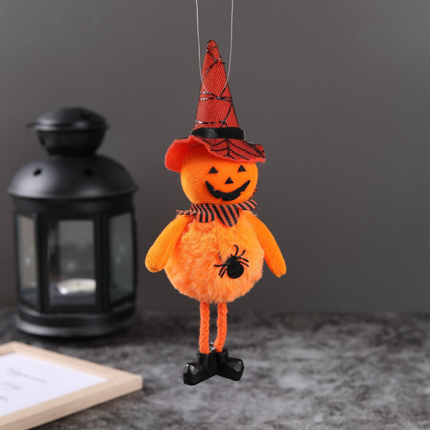 4PCS 19CM Halloween Pumpkin Ghost Widgets Witch Black Cat Charm Dolls Toy Xmas Gifts Mascot Festival Home Decor