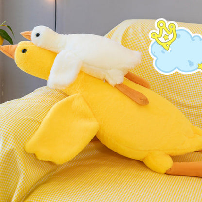 120CM Fat Geese Long Animal Pillow Plush Toys Cartoon Swan Soft Stuffed Dolls Mascot Birthday Xmas Gift