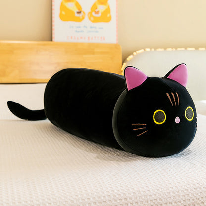 90CM Kawaii Cat Plush Sleep Cuddle Pillow Cartoon Stuffed Animals Cat Plushie Soft Doll Pillows Girlfriend Kids Gifts