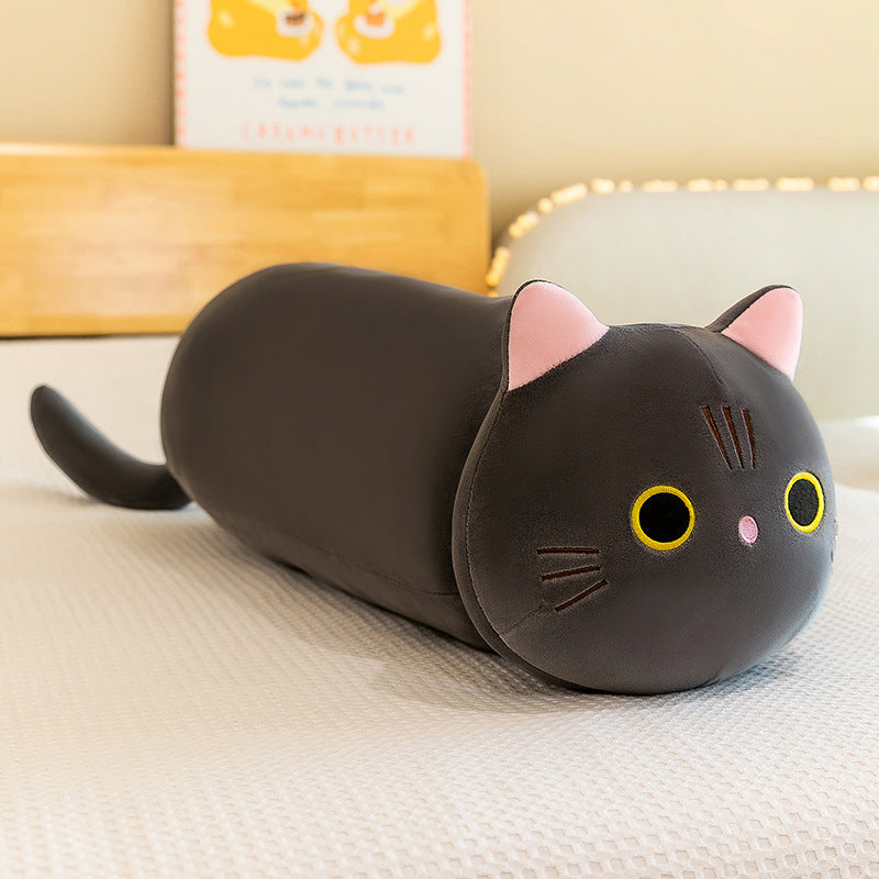 90CM Kawaii Cat Plush Sleep Cuddle Pillow Cartoon Stuffed Animals Cat Plushie Soft Doll Pillows Girlfriend Kids Gifts