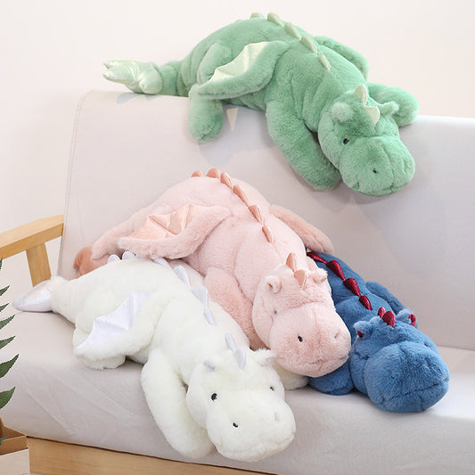 70CM Cute Lying Dinosaur Soft Stuffed Animal Dolls Plush Toys Mascot Birthday Xmas Gifts For Kids Home Decor