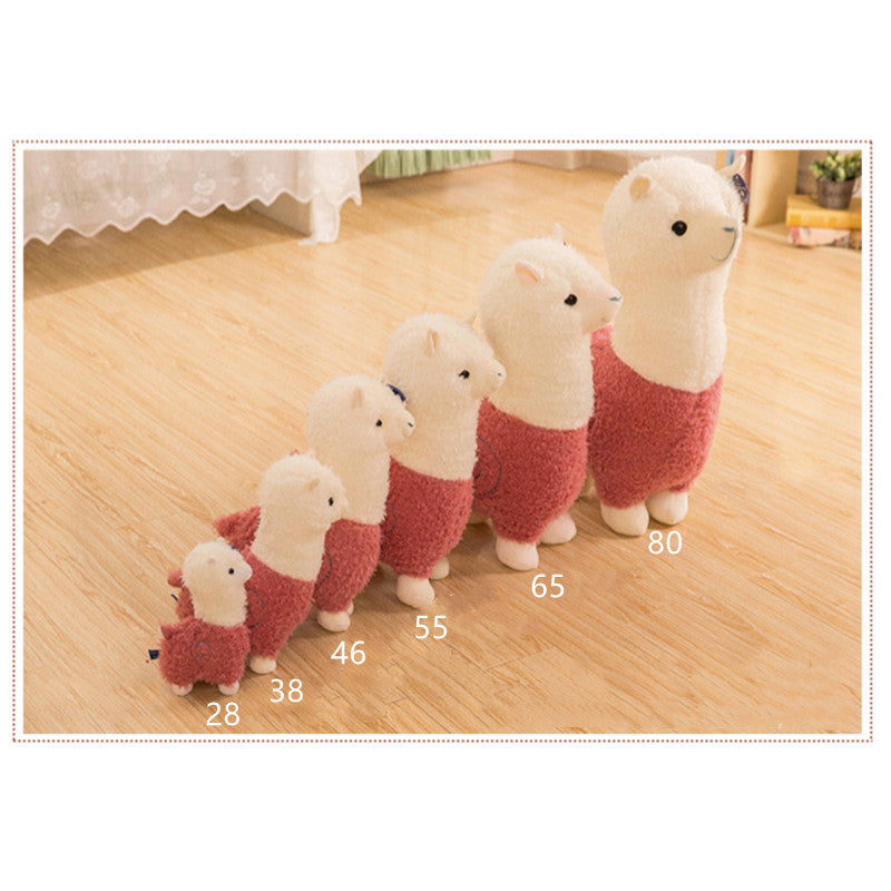 80CM Alpaca Plush Toy Soft Llama Stuffed Animal Sheep Dolls Birthday Gift For Kids Baby Mascot Halloween Xmas Gifts