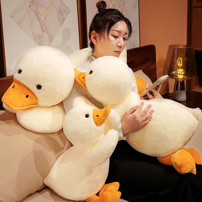 100CM Cute White Duck Pillow Plush Toys Cartoon Soft Stuffed Animal Dolls Bag Mascot Birthday Xmas Gift