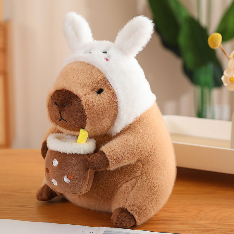 35CM Dinosaur Unicorn Rabbit Capybara Stuffed Animal Plush Toy Dolls Gift For Kids Baby Mascot Xmas Gifts