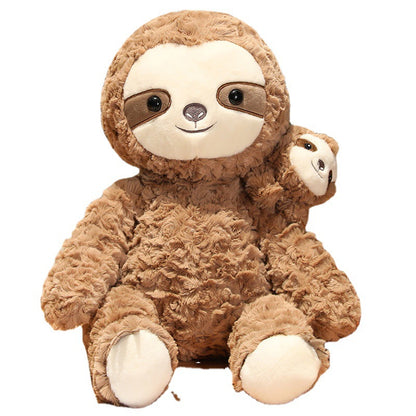 75CM Animals Mother And Child Sloth Dolls Pillow Soft Toy Kawaii Toy Birthday Gift For Kids Baby Mascot Halloween Xmas Gifts