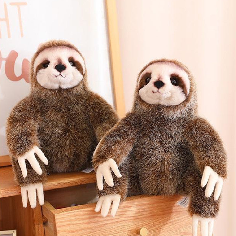 24CM Simulation Sitting Sloth Dolls Soft Wild Animals Plush Toy Birthday Gift For Kids Baby Mascot Xmas Gifts Home Decor