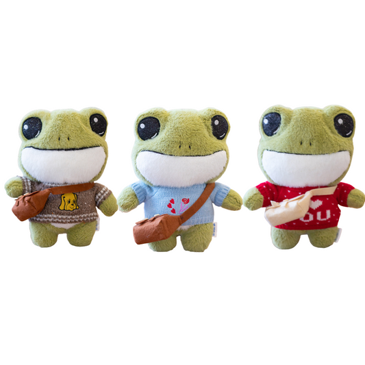 3 Pces Frog Soft Dolls Kids Kawaii Stuffed Animals Toys Animals Birthday Christmas For Baby Mascot Halloween Gifts