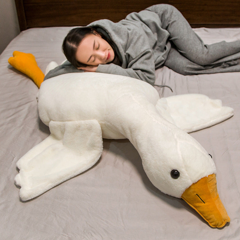 160CM Fat White Geese Pillow Plush Toys Cartoon Swan Soft Stuffed Animal Dolls Mascot Birthday Xmas Gift