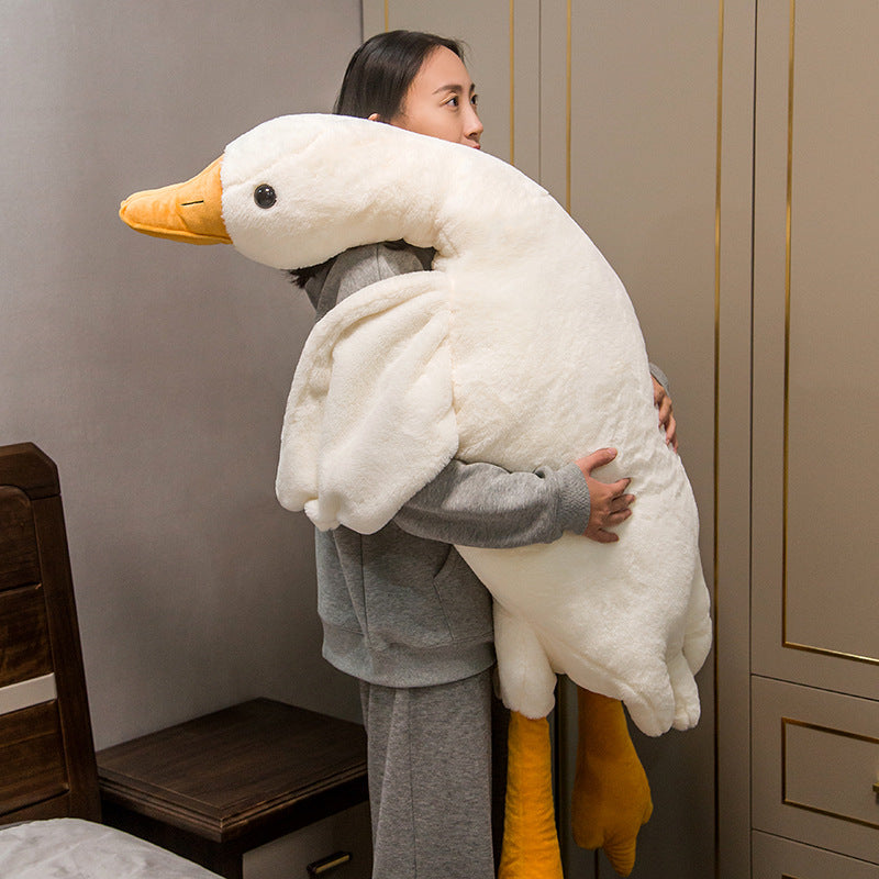 160CM Fat White Geese Pillow Plush Toys Cartoon Swan Soft Stuffed Animal Dolls Mascot Birthday Xmas Gift