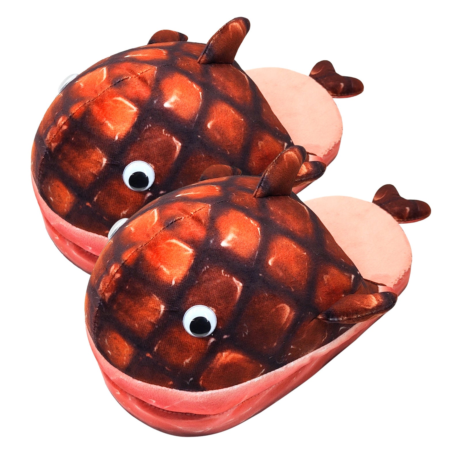 Marine Animals Whale Food Plush Slipper Carton Plush Shoes For Adult Winter Warm Cozy Fluffy House Slippers