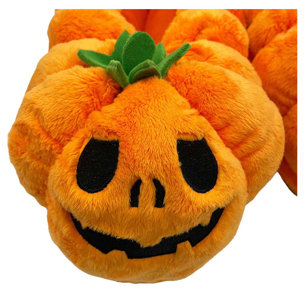 29CM Halloween Pumpkin Slipper Shoes Halloween Plush Accessory Home Props