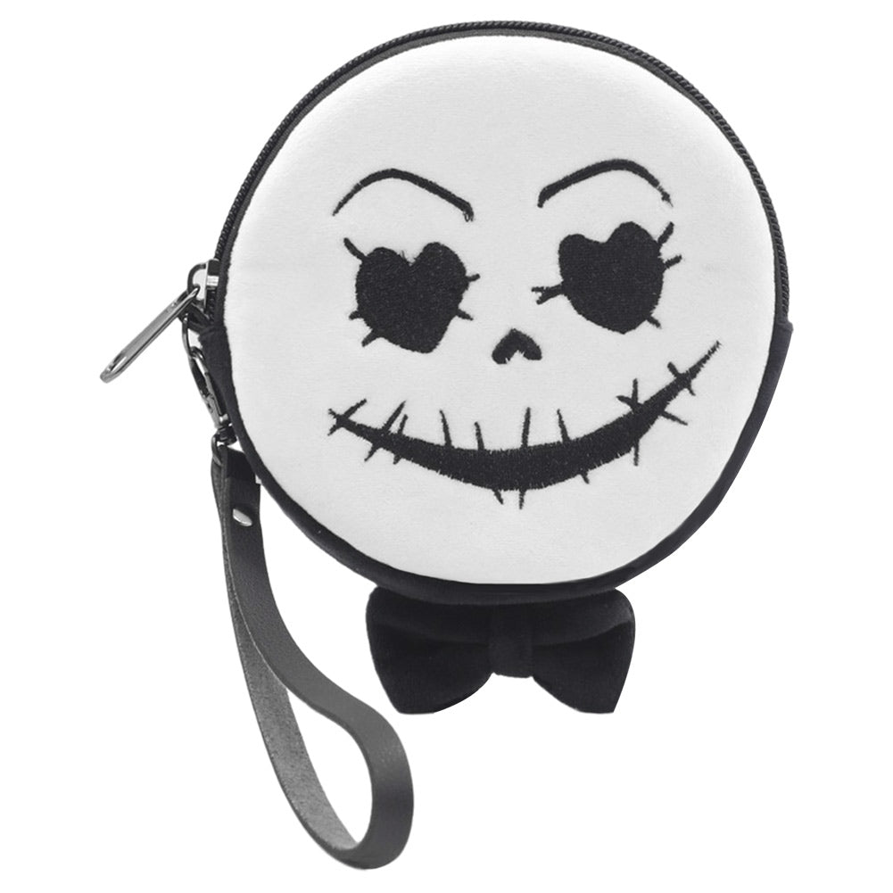 Skeleton Face Print Coin Purse Purse Bag Key Wallet Storage Bag Pouch Gifts Halloween Decor-Original