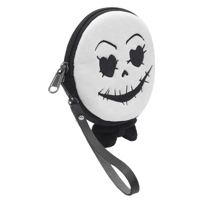 Skeleton Face Print Coin Purse Purse Bag Key Wallet Storage Bag Pouch Gifts Halloween Decor-Original